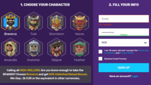 Bitcoincasino.io signup