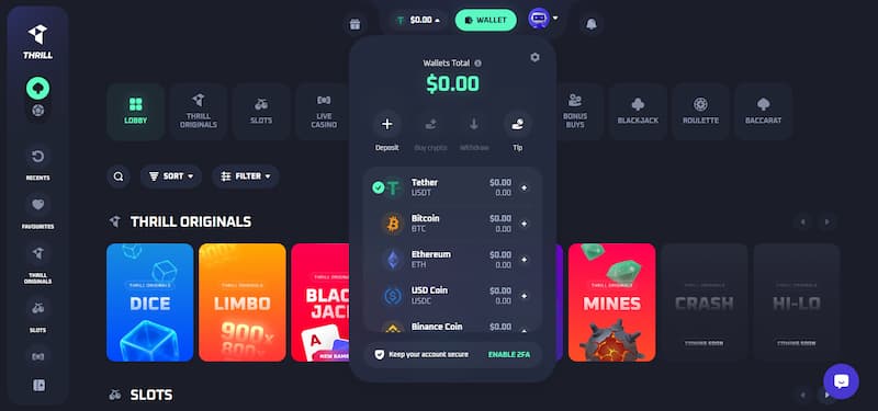 Thrill Insättningar och uttag