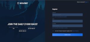 Wolfbet Registrering och medlemsskap