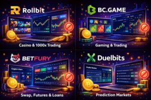 4 exempel på kryptokasinon som också erbjuder handelsliknande funktioner